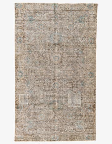 5' 8 x 9' 6 Hand Knotted Ultra Vintage Persian Wool Rug