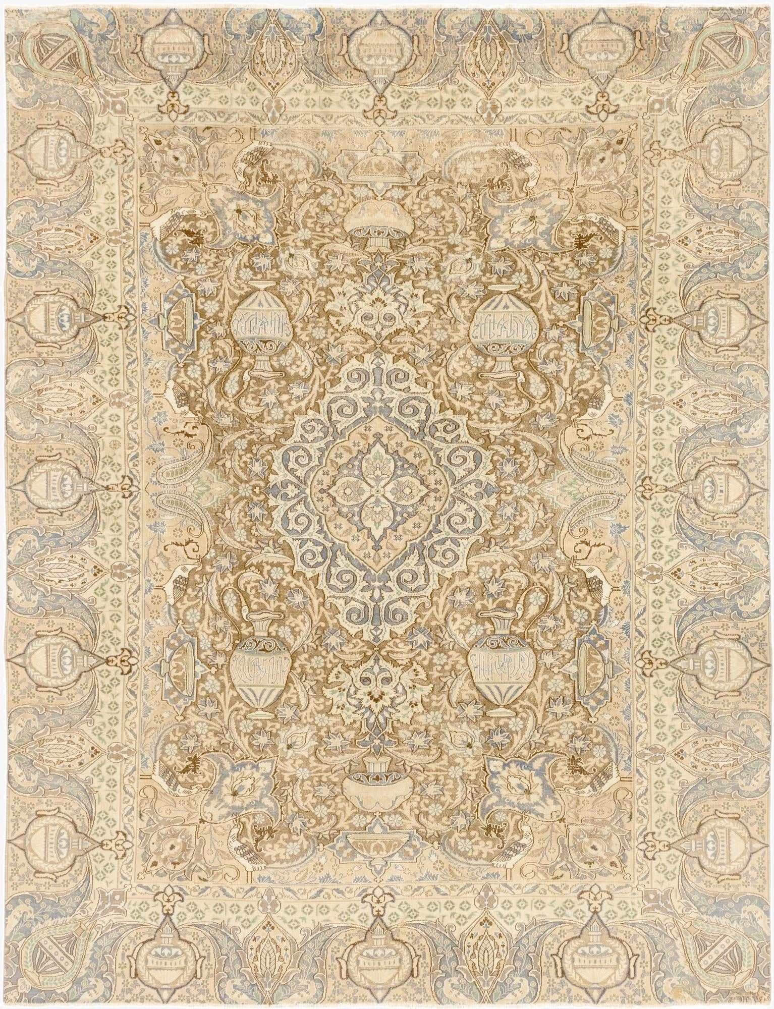 9' x 12'  Hand Knotted Ultra Vintage Persian Wool Rug