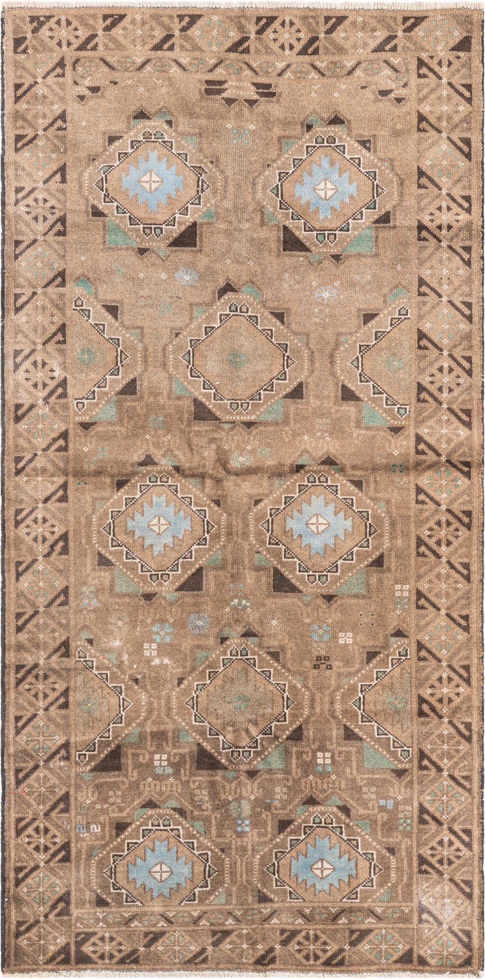 3' 4 x 6' 9 Hand Knotted Ultra Vintage Persian Wool Rug