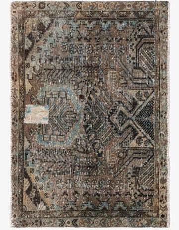 3' 6 x 4' 10 Hand Knotted Ultra Vintage Persian Wool Rug
