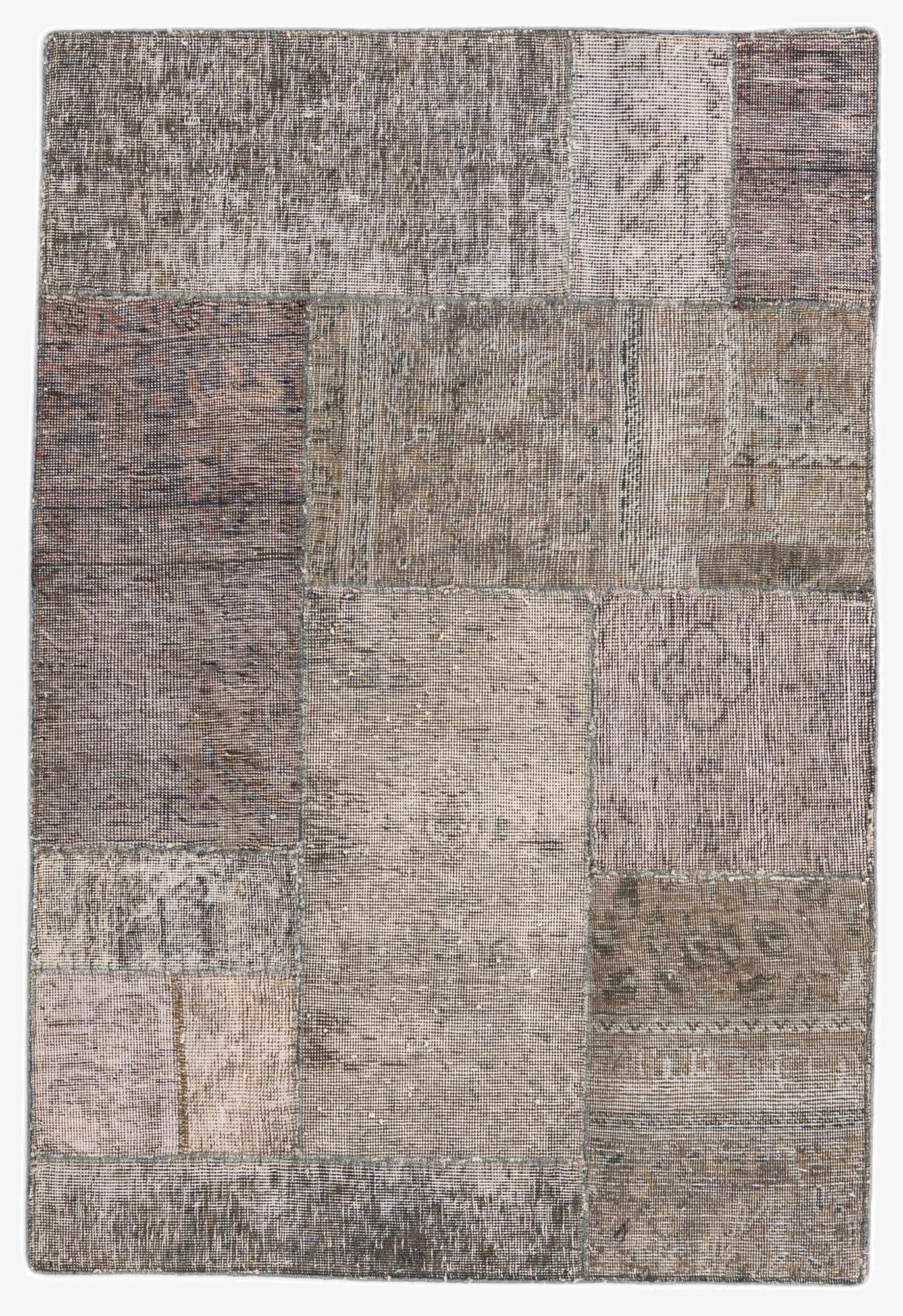 3' 5 x 5'  Hand Knotted Ultra Vintage Persian Wool Rug