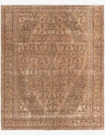 6' 4 x 7' 9 Hand Knotted Ultra Vintage Persian Wool Rug