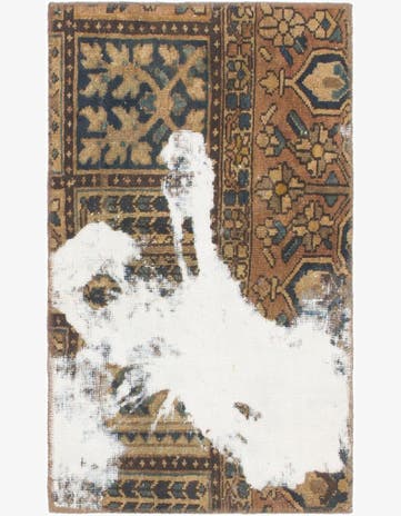 2' x 3' 6 Hand Knotted Ultra Vintage Persian Wool Rug