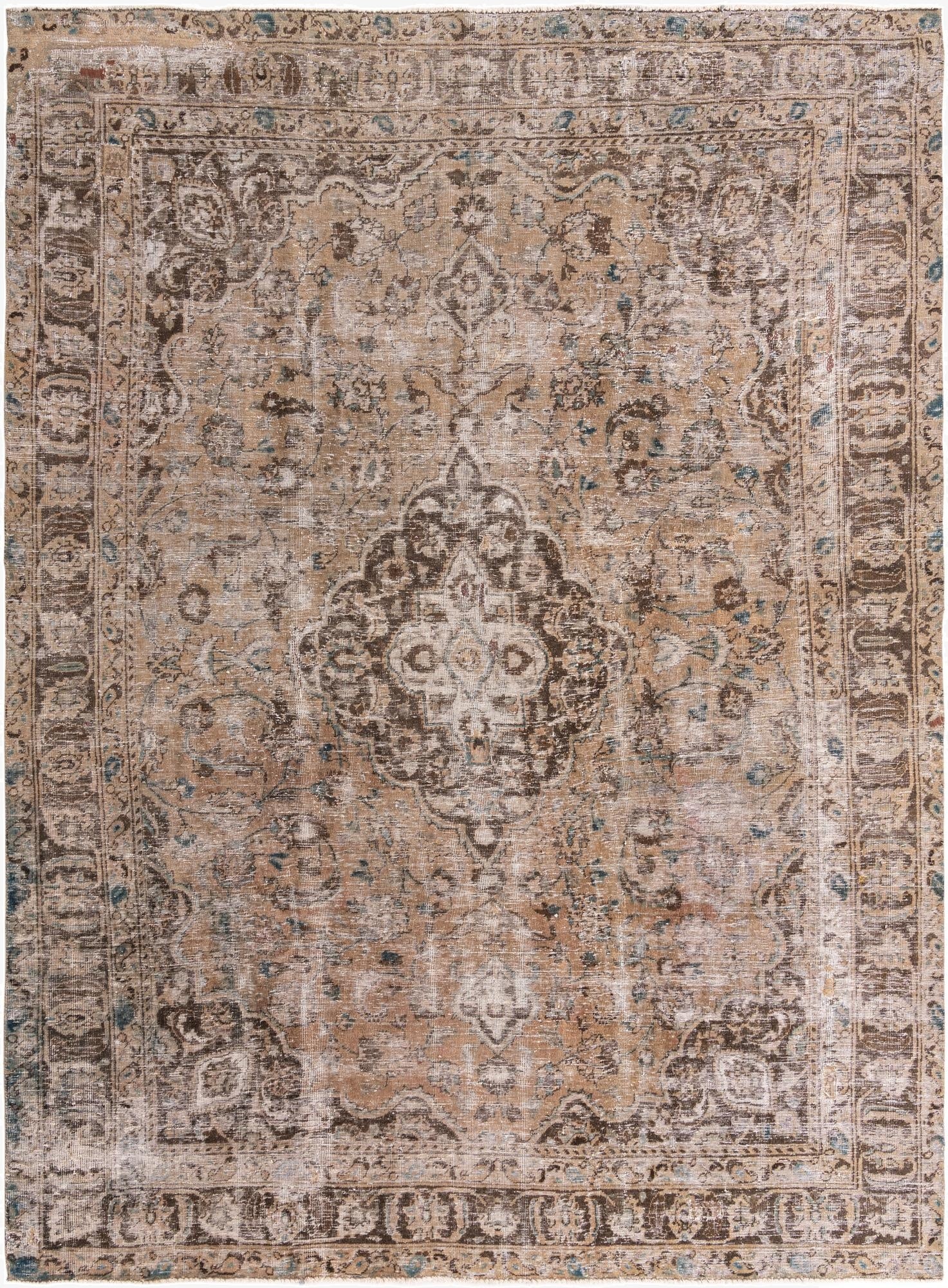 9' 5 x 13'  Hand Knotted Ultra Vintage Persian Wool Rug