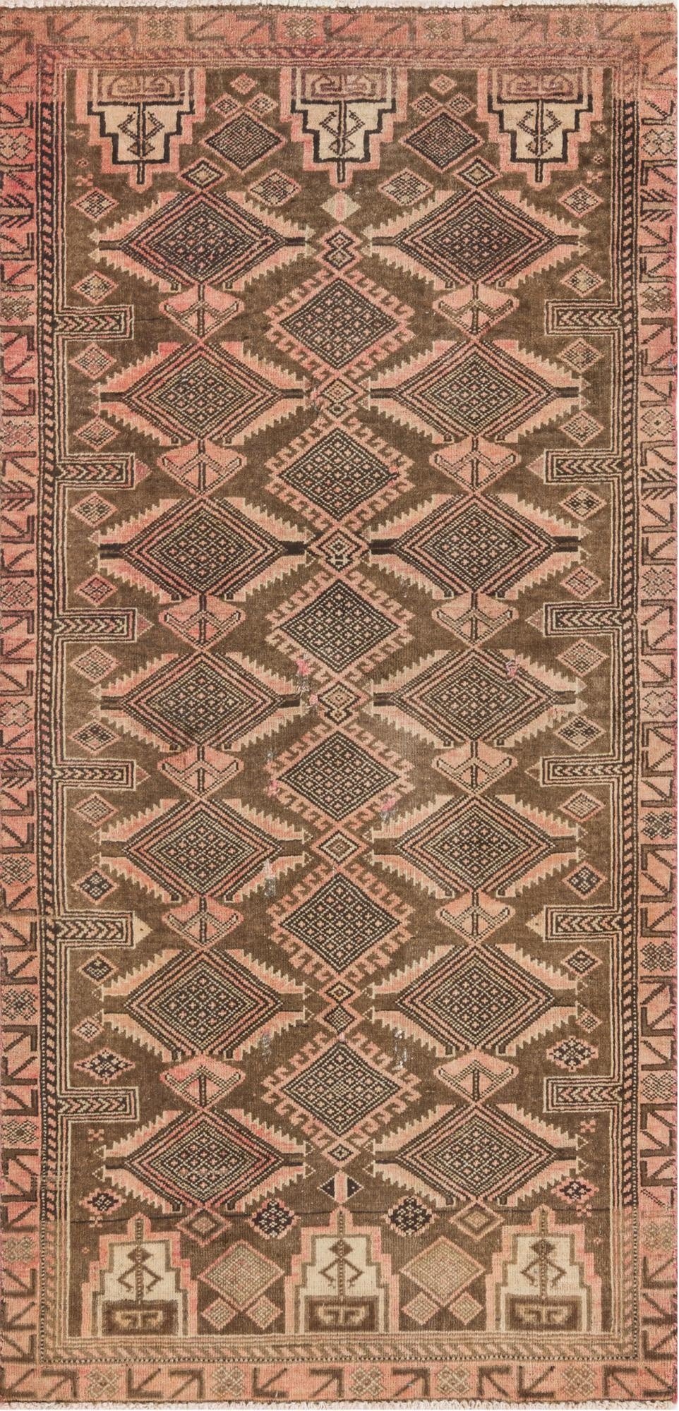 2' 7 x 5' 3  Hand Knotted Ultra Vintage Persian Wool Rug