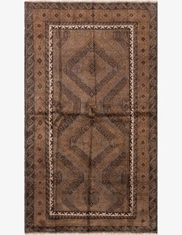 3' 8 x 6' 4 Hand Knotted Ultra Vintage Persian Wool Rug