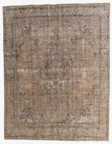 9' 7 x 12' 4 Hand Knotted Ultra Vintage Persian Wool Rug