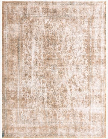 9' 6 x 12' 7 Hand Knotted Ultra Vintage Persian Wool Rug