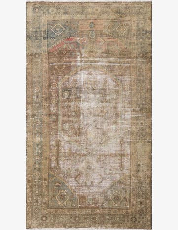 3' 6 x 6' 3 Hand Knotted Ultra Vintage Persian Wool Rug