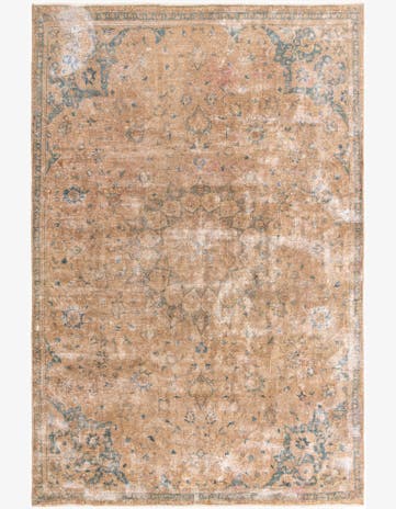 7' 5 x 11' 6 Hand Knotted Ultra Vintage Persian Wool Rug