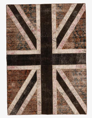 6' 8 x 7' 11 Hand Knotted Ultra Vintage Persian Wool Rug