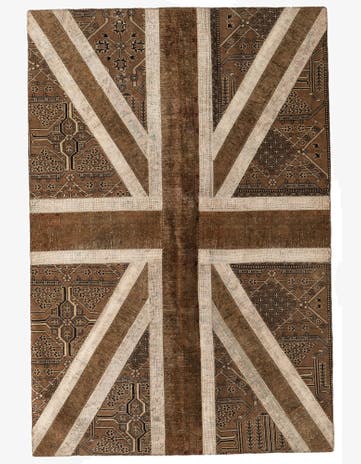 6' 7 x 9' 9 Hand Knotted Ultra Vintage Persian Wool Rug