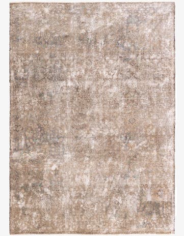 7' x 9' 9 Hand Knotted Ultra Vintage Persian Wool Rug