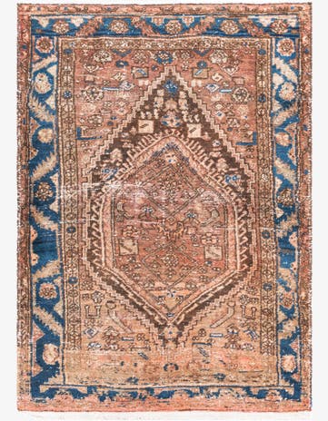 3' 8 x 5' 2 Hand Knotted Ultra Vintage Persian Wool Rug