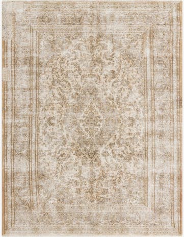 6' 9 x 8' 9 Hand Knotted Ultra Vintage Persian Wool Rug