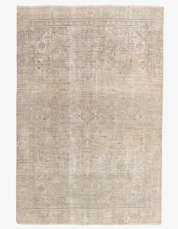 6' x 8' 10 Hand Knotted Ultra Vintage Persian Wool Rug