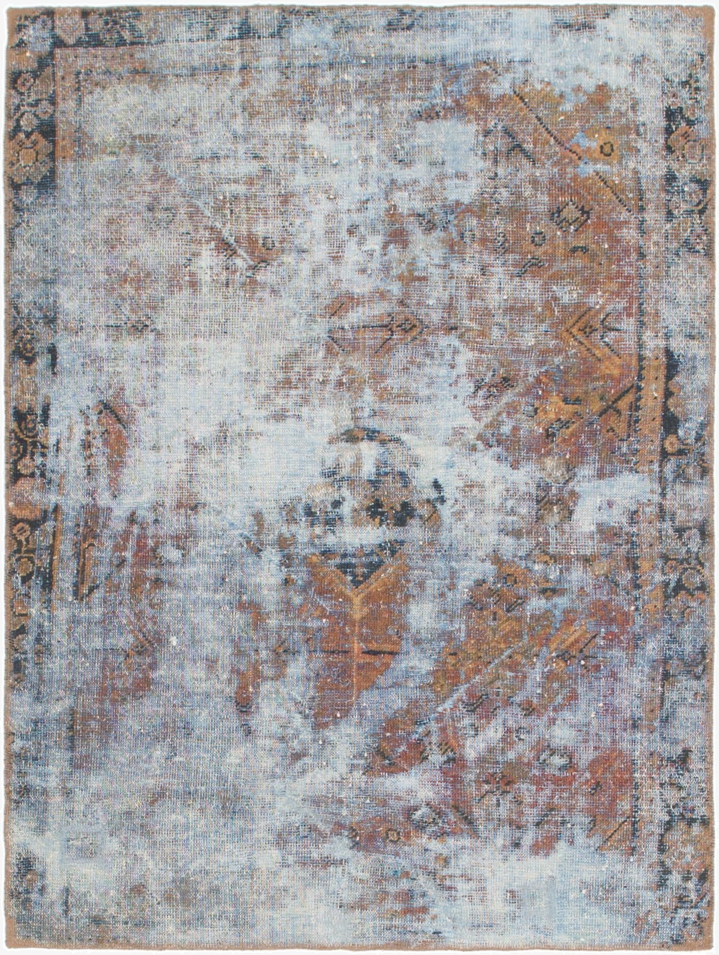 4' x 5' 6  Hand Knotted Ultra Vintage Persian Wool Rug