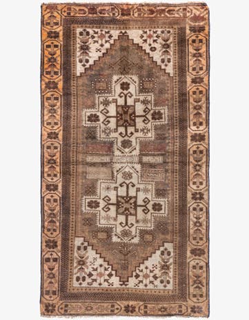 3' 4 x 6' 4 Hand Knotted Ultra Vintage Persian Wool Rug