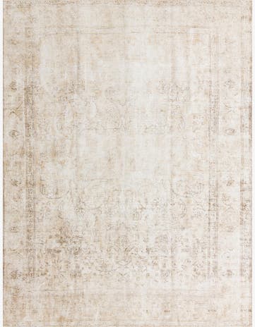 9' 8 x 13' Hand Knotted Ultra Vintage Persian Wool Rug