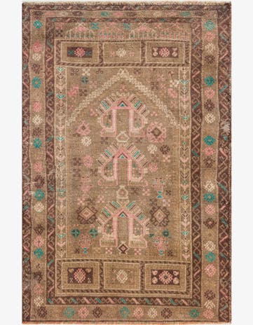 2' 8 x 4' 5 Hand Knotted Ultra Vintage Persian Wool Rug