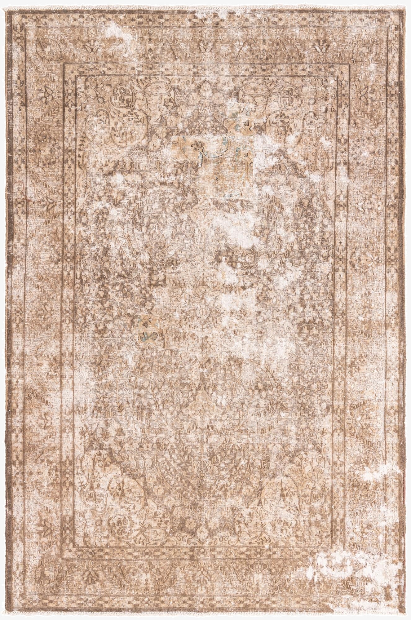 Primary image 6' 4 x 9' 7  Hand Knotted Ultra Vintage Persian Wool Rug