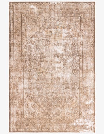 6' 4 x 9' 7 Hand Knotted Ultra Vintage Persian Wool Rug