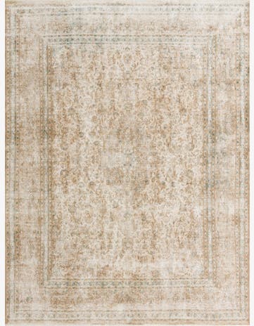 9' 10 x 13' Hand Knotted Ultra Vintage Persian Wool Rug