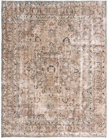 9' 10 x 12' 10 Hand Knotted Ultra Vintage Persian Wool Rug