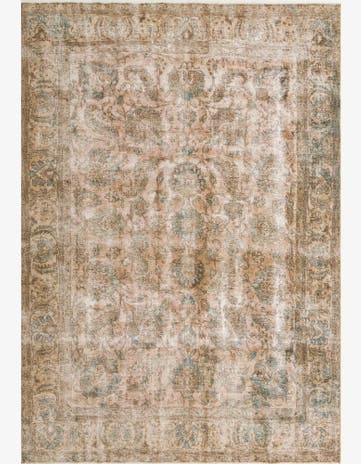 9' x 12' 10 Hand Knotted Ultra Vintage Persian Wool Rug