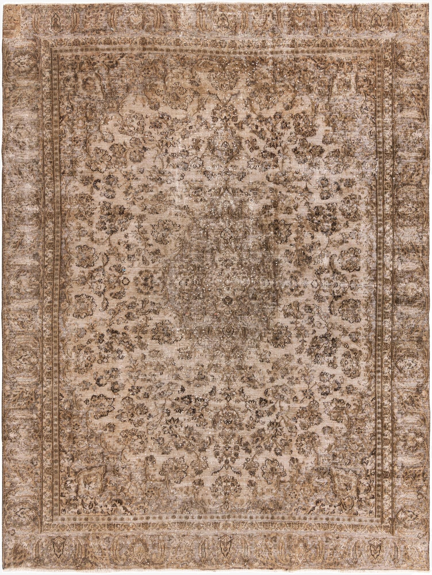 9' x 11' 9  Hand Knotted Ultra Vintage Persian Wool Rug