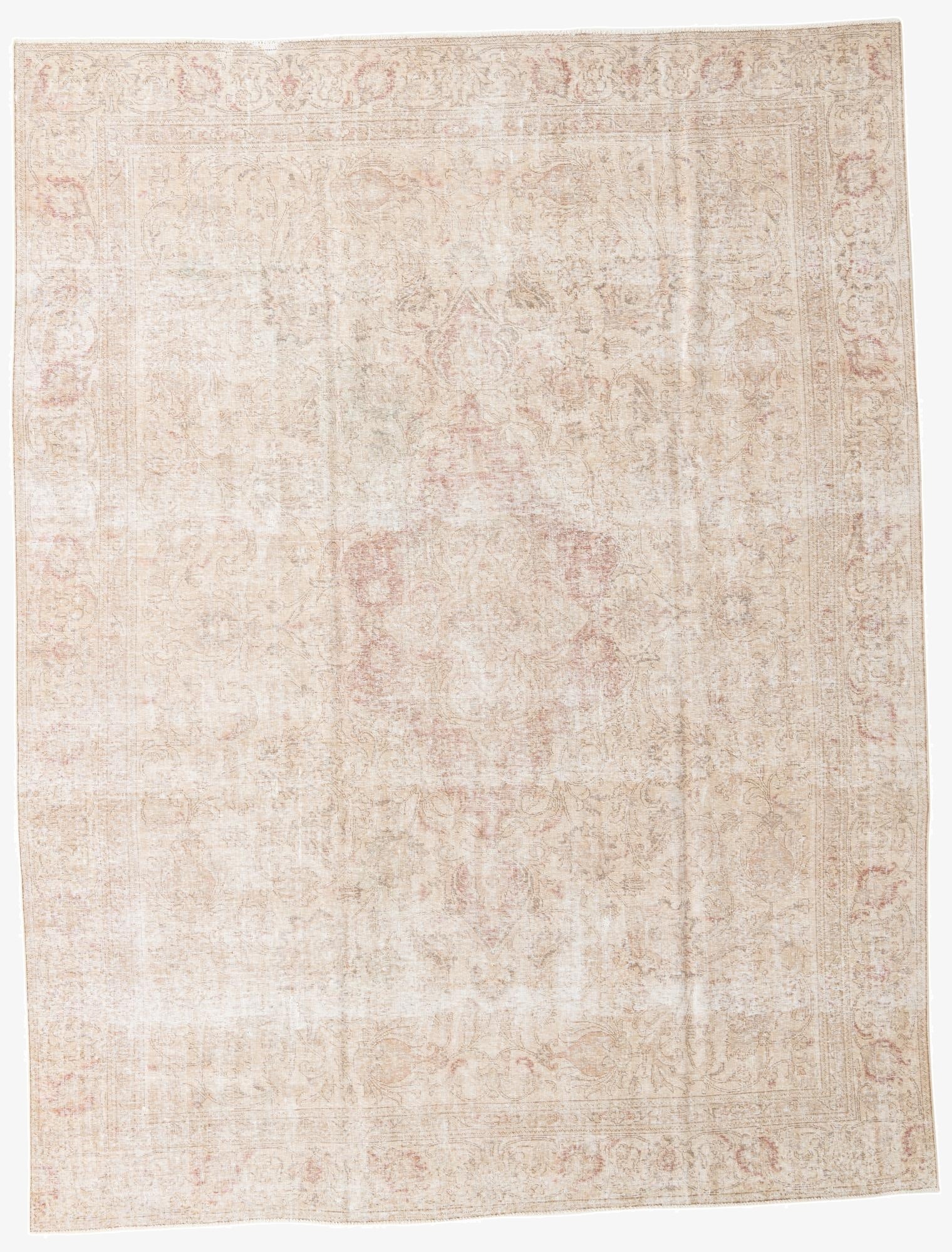 9' 5 x 12' 1  Hand Knotted Ultra Vintage Persian Wool Rug