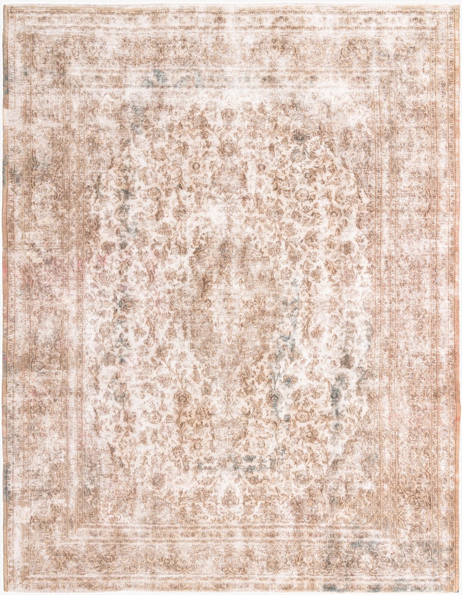 9' 9 x 12' 5  Hand Knotted Ultra Vintage Persian Wool Rug