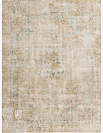 8' 10 x 11' 6 Hand Knotted Ultra Vintage Persian Wool Rug