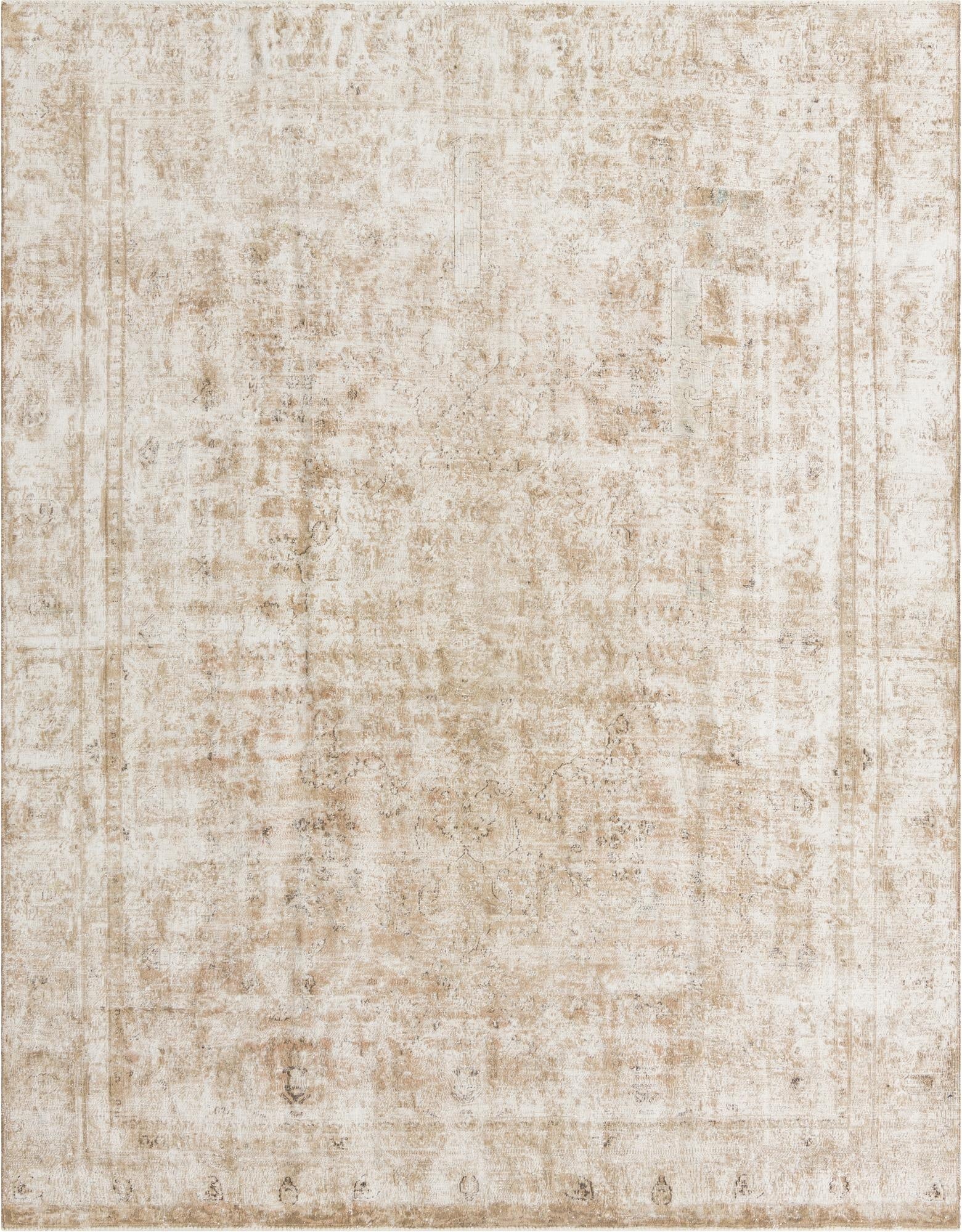 8' 10 x 11' 5  Hand Knotted Ultra Vintage Persian Wool Rug