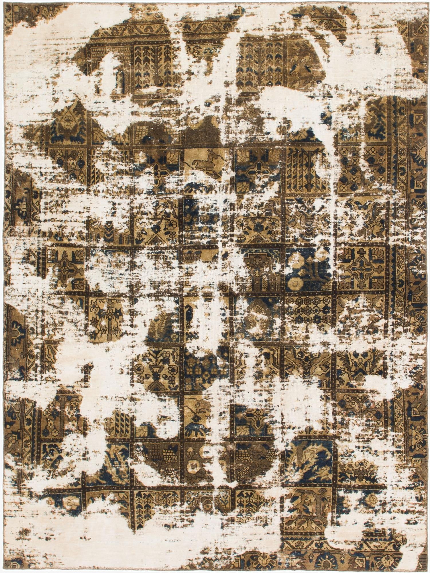 225cm x 305cm  Hand Knotted Ultra Vintage Persian Wool Rug