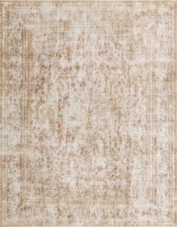 9' 4 x 12' 3 Hand Knotted Ultra Vintage Persian Wool Rug