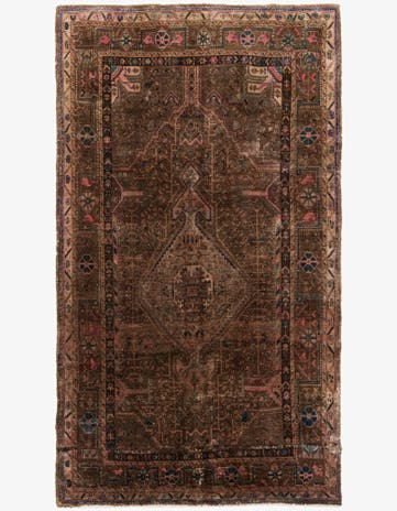 5' 7 x 9' 8 Hand Knotted Ultra Vintage Persian Wool Rug