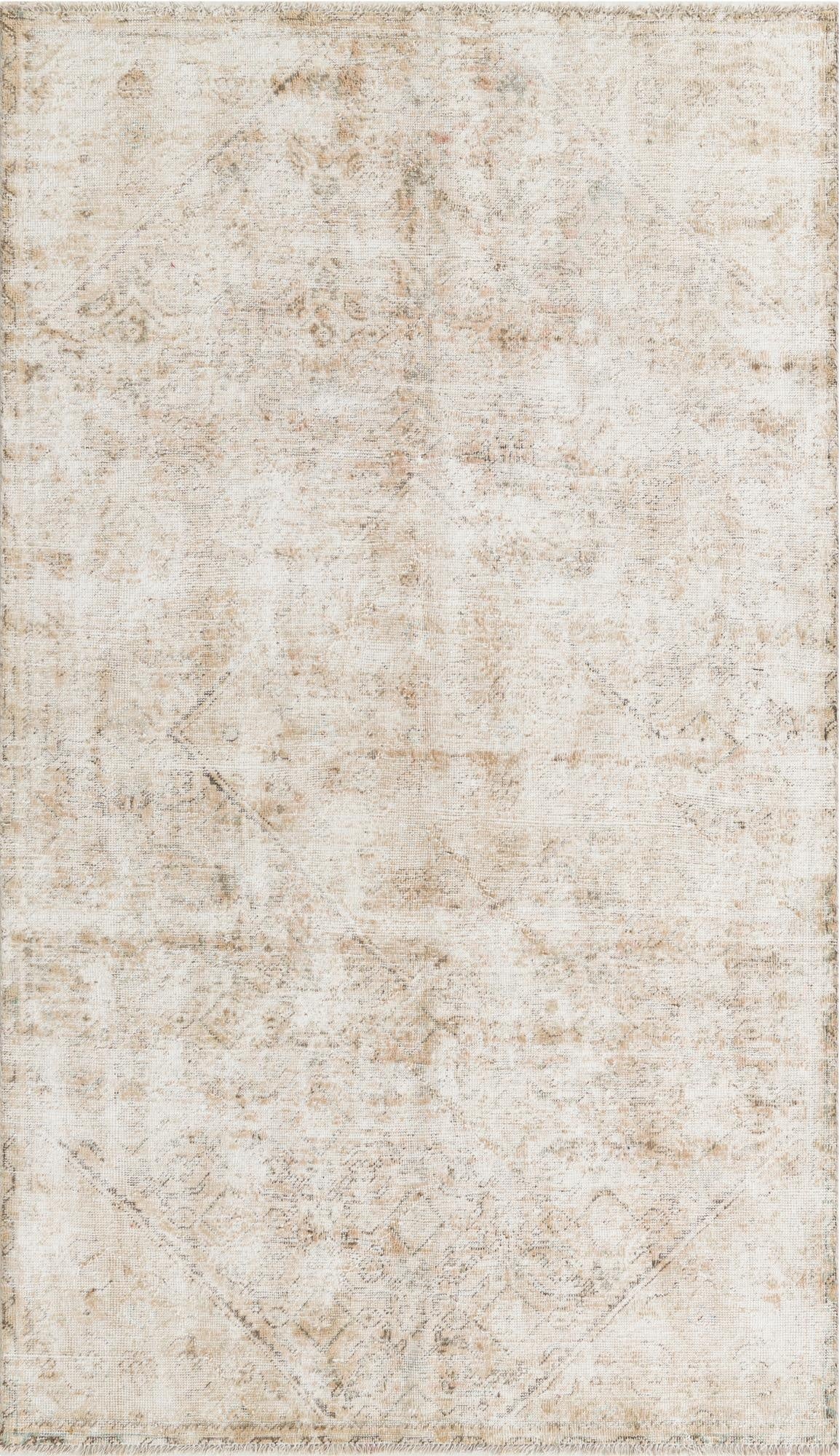 4' 9 x 8' 3  Hand Knotted Ultra Vintage Persian Wool Rug