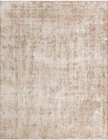 9' 8 x 12' 3 Hand Knotted Ultra Vintage Persian Wool Rug