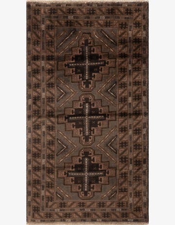 3' 6 x 6' 3 Hand Knotted Ultra Vintage Persian Wool Rug