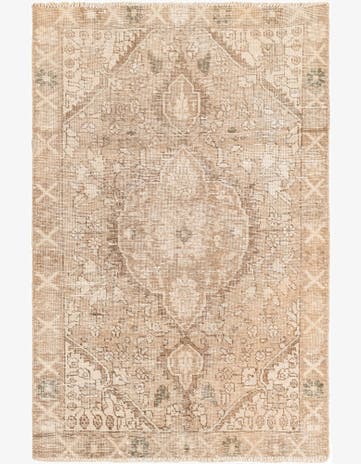 3' 4 x 5' Hand Knotted Ultra Vintage Persian Wool Rug