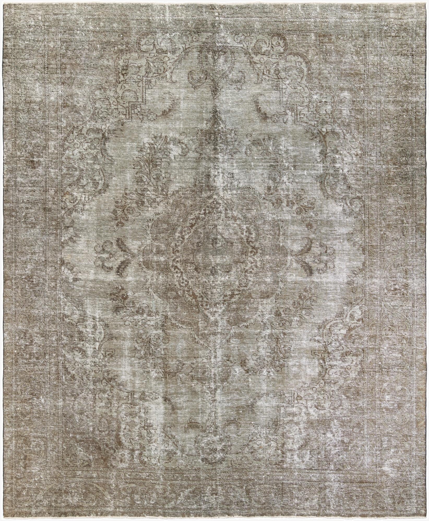 10' x 12' 4  Hand Knotted Ultra Vintage Persian Wool Rug