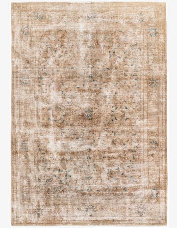 6' 8 x 10' Hand Knotted Ultra Vintage Persian Wool Rug