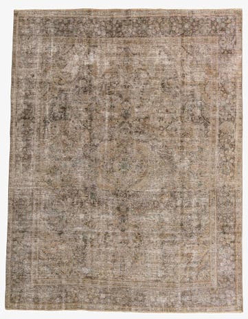 9' 8 x 12' 6 Hand Knotted Ultra Vintage Persian Wool Rug