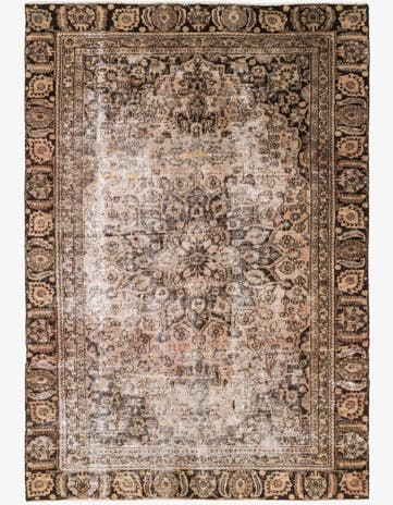 6' 2 x 9' Hand Knotted Ultra Vintage Persian Wool Rug