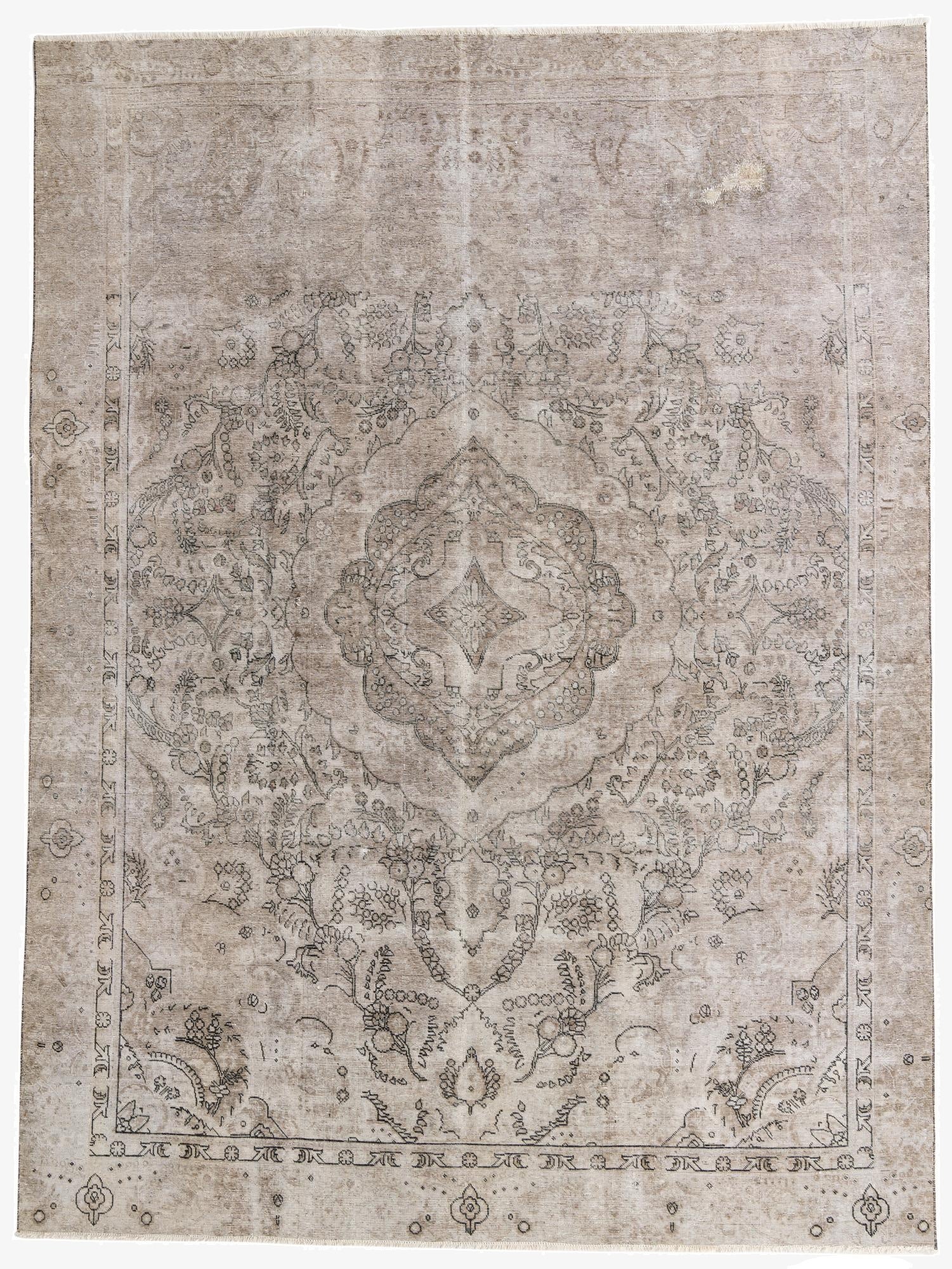 8' 10 x 12'  Hand Knotted Ultra Vintage Persian Wool Rug
