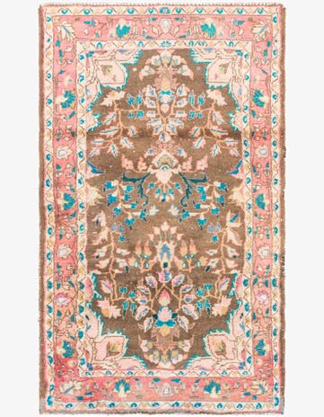 3' x 5' 6 Hand Knotted Ultra Vintage Persian Wool Rug