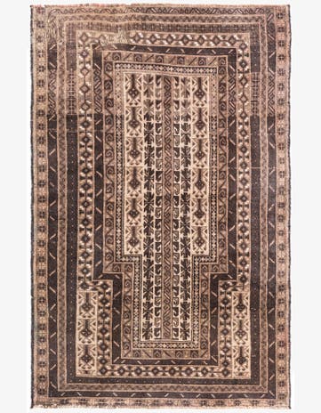 3' x 4' 8 Hand Knotted Ultra Vintage Persian Wool Rug