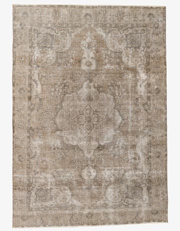 6' 8 x 9' 4 Hand Knotted Ultra Vintage Persian Wool Rug