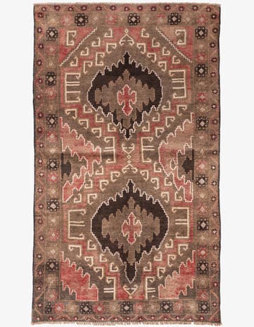 3' 5 x 6' 3 Hand Knotted Ultra Vintage Persian Wool Rug